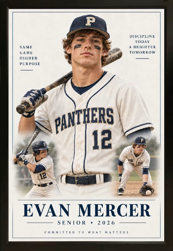 Baseball custom Professional portrait sample