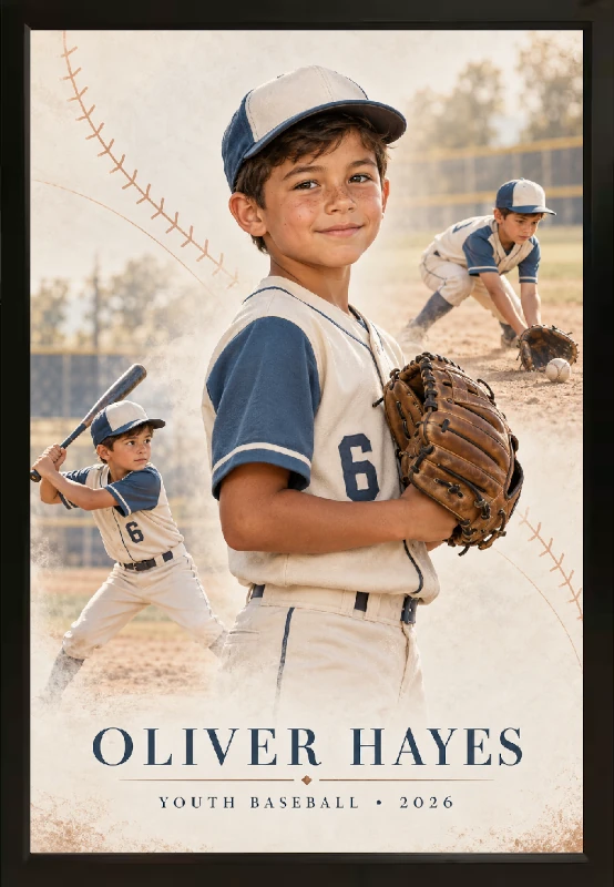 Baseball custom Professional portrait sample