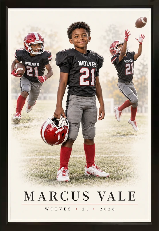 Football custom Professional portrait sample