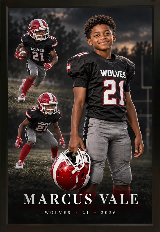 Football custom Professional portrait sample