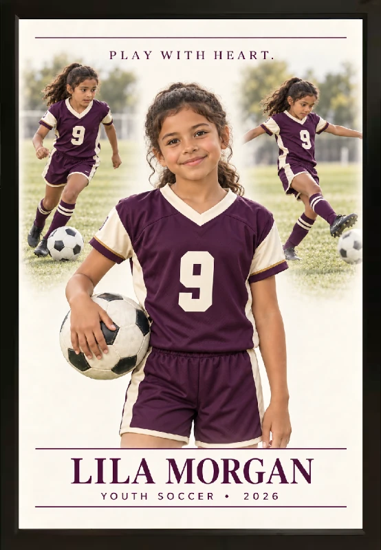 Soccer custom Professional portrait sample