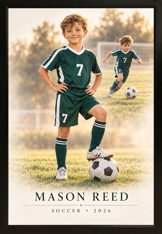 Soccer custom Professional portrait sample