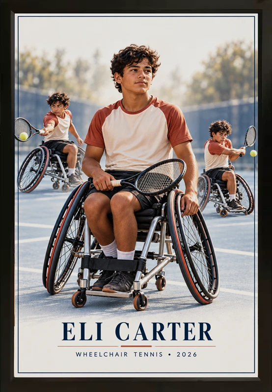 Tennis custom Professional portrait sample